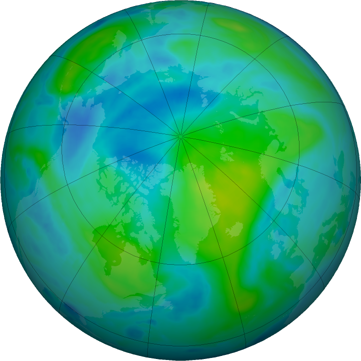 Arctic ozone map for 14 September 2020